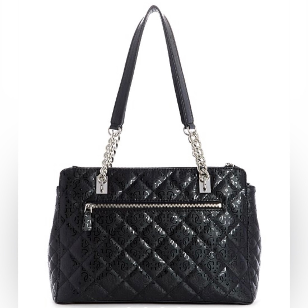 Guess Black Queenie Satchel Handbag - Picture 3 of 15